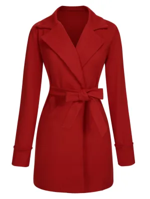 1960s Lapel Belted Winter Coat