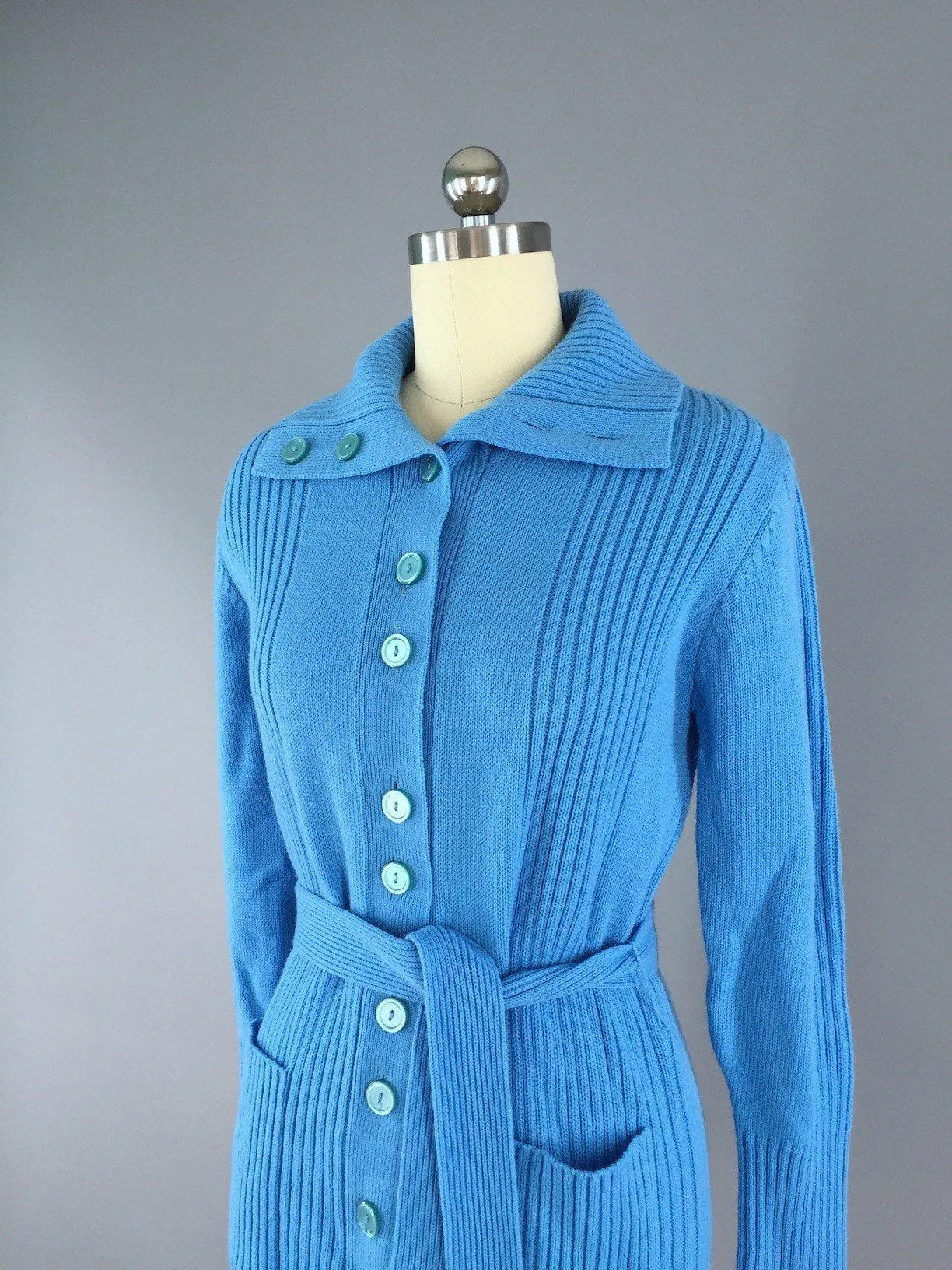 1970s Belted Sweater Cardigan by Donnkenny