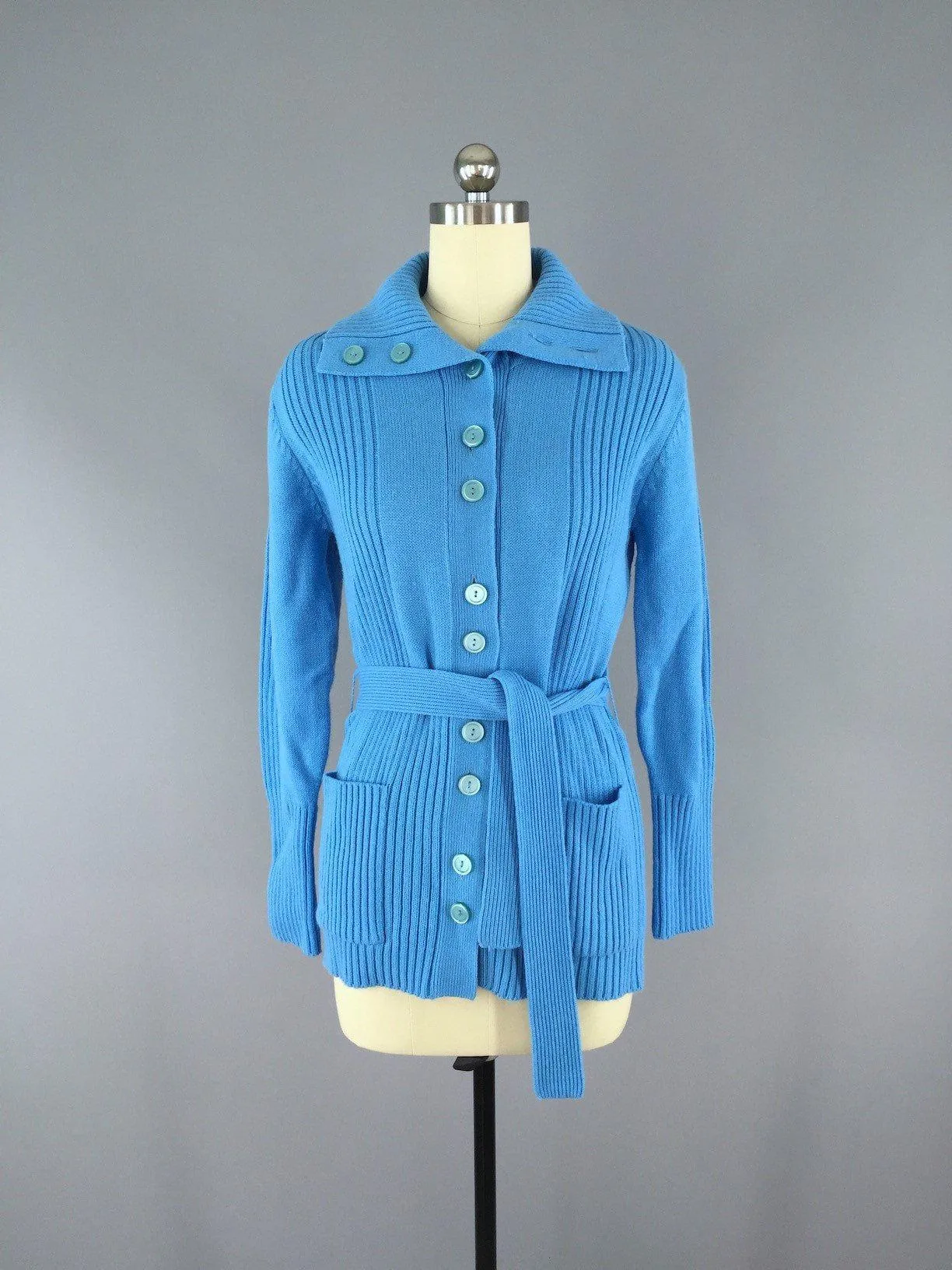 1970s Belted Sweater Cardigan by Donnkenny