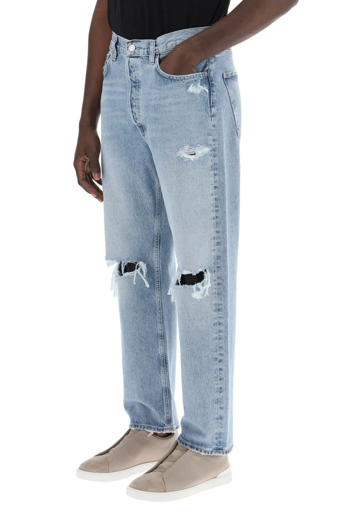 90's destroyed jeans with distressed details A642B 1206 THREADBR