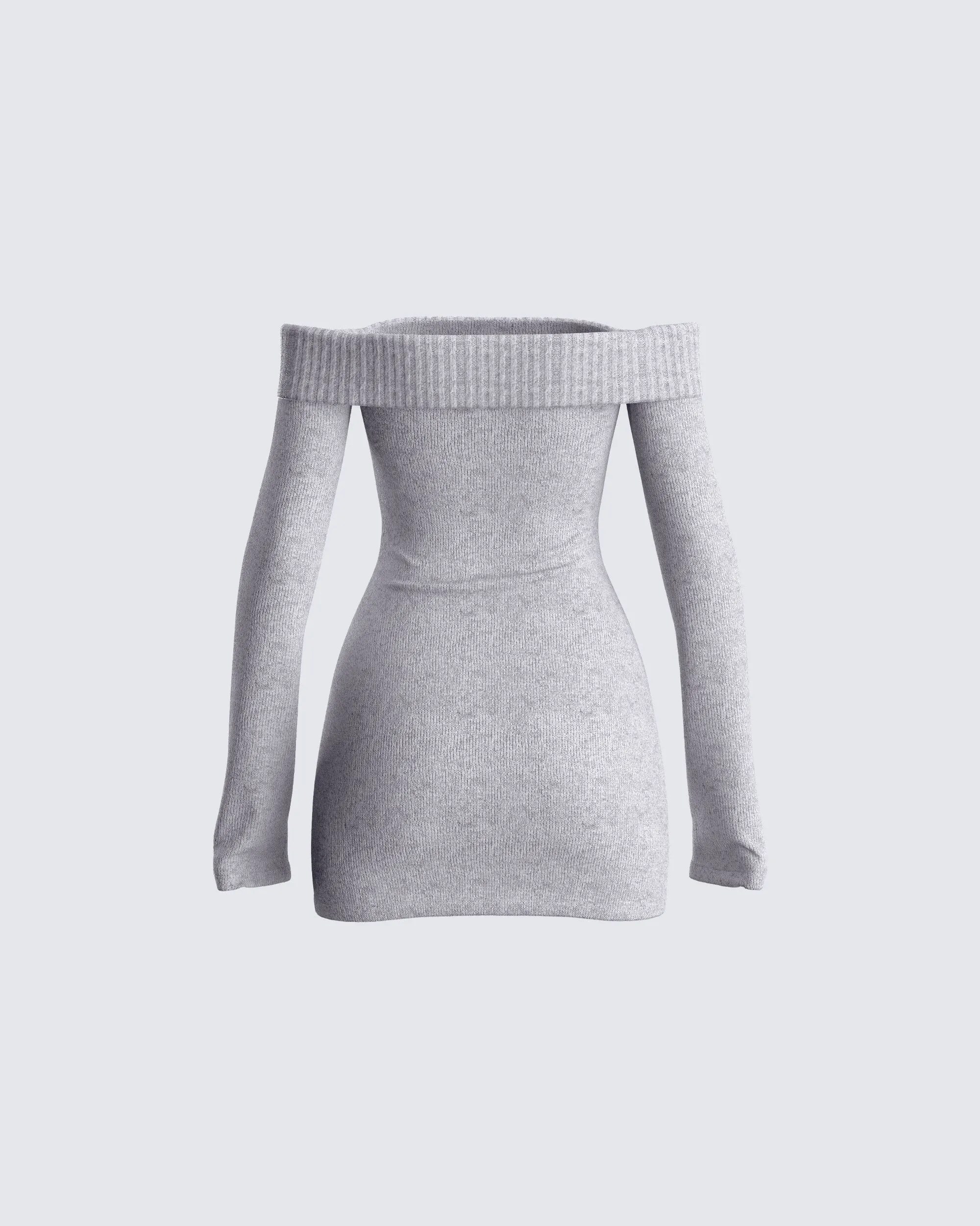 Abeni Grey Sweater Mini Dress