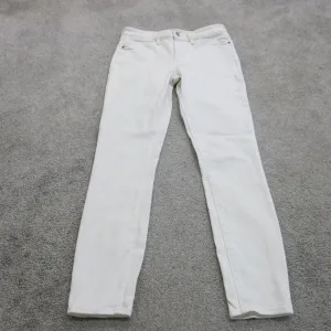 Abercrombie & Fitch Jeans Womens White 25/0R Denim Stretch Skinny Leg Mid Rise