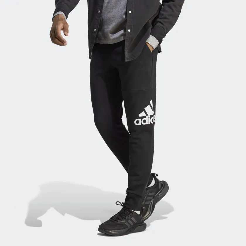 Adidas Essentials French Terry Tapered Cuff Logo Pant - Mens - Black