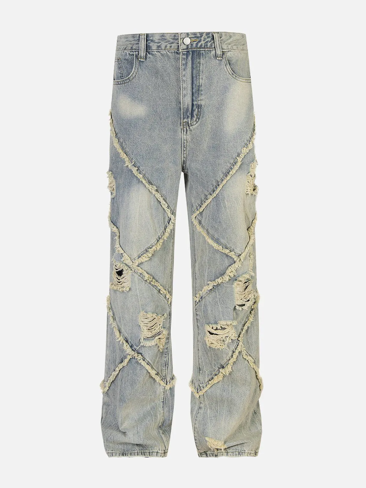 Aelfric Eden Distressed Fringe Loose Jeans