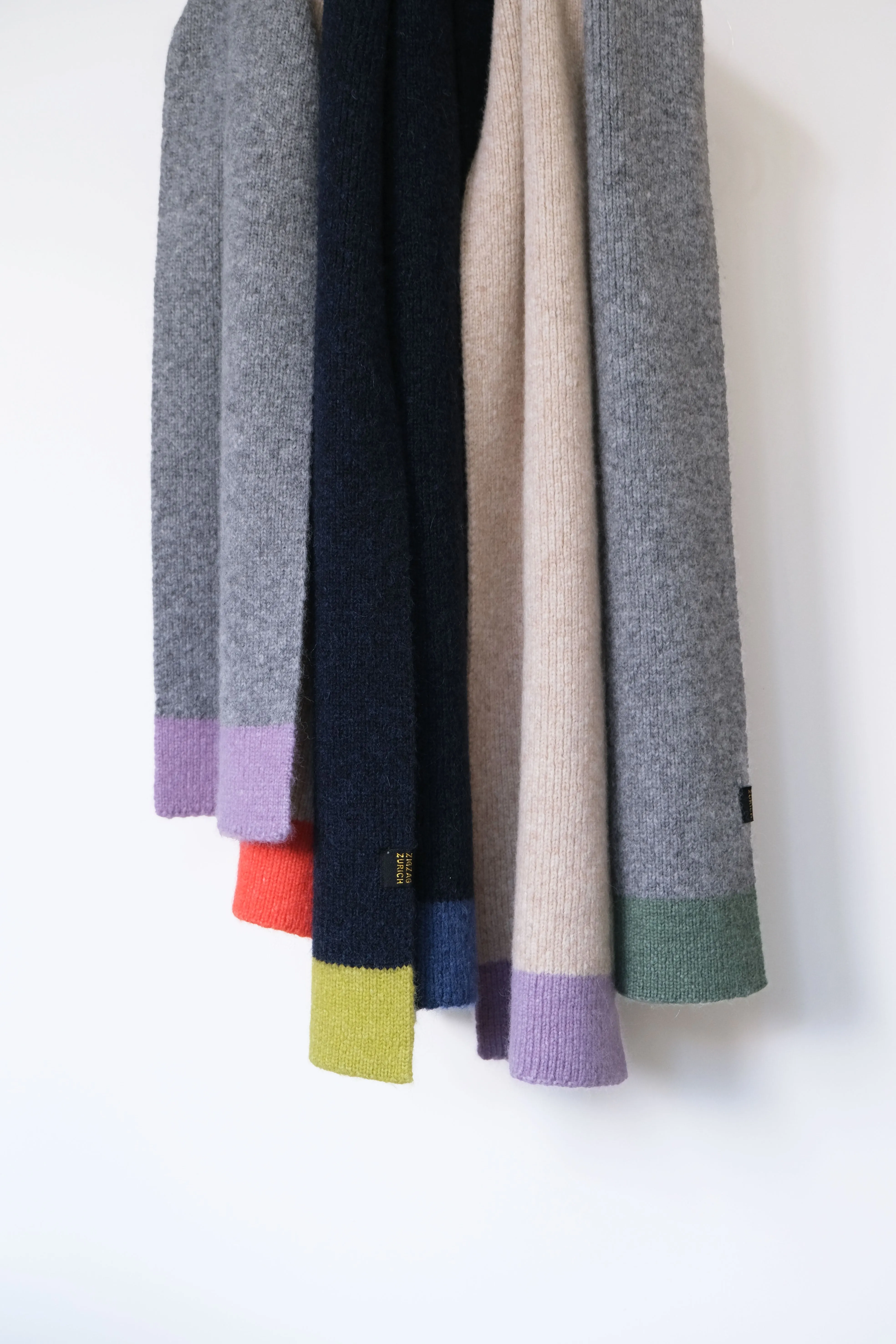 Alpaca Wool Scarf "Trio Colore" - Blue