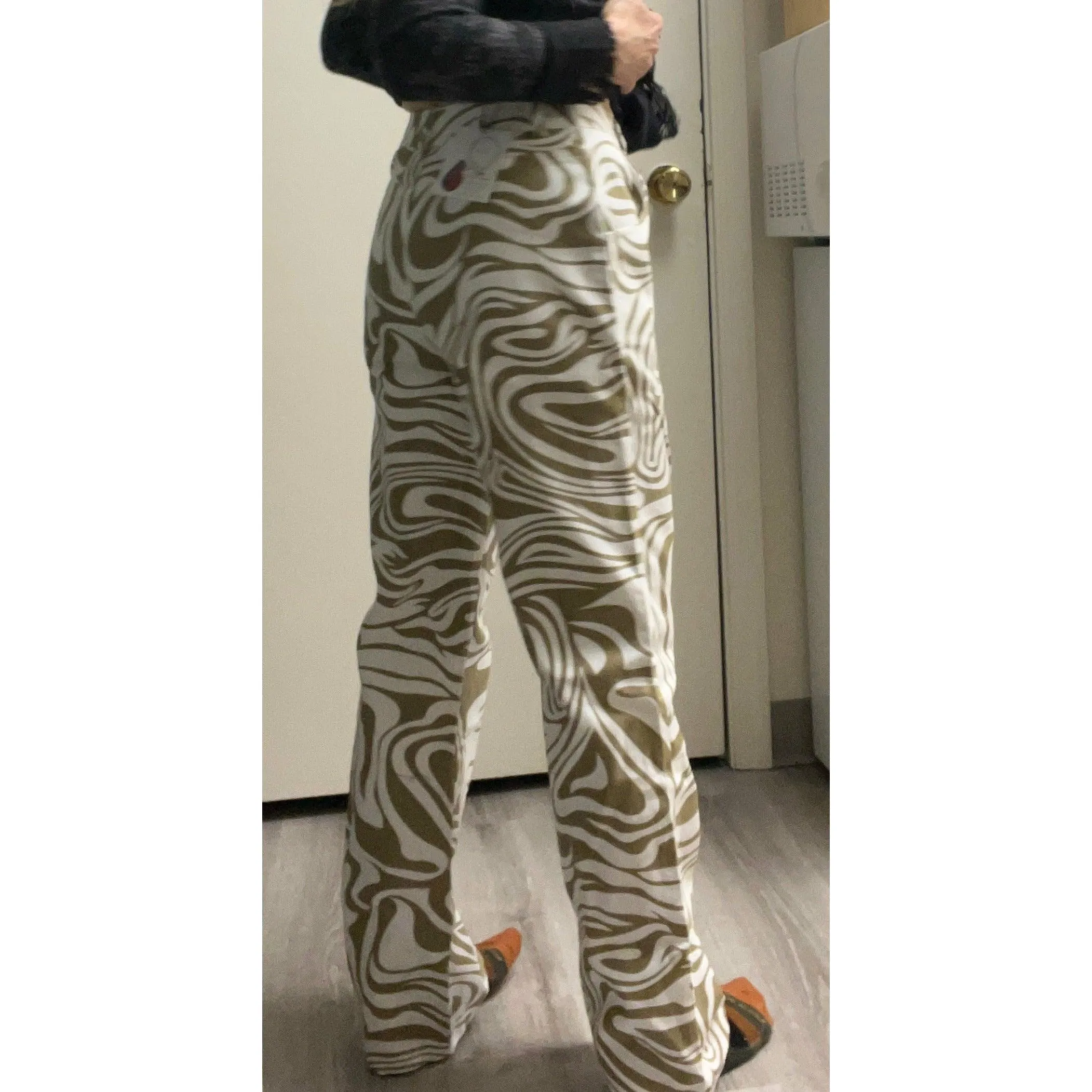 Animal Print Jeans Pants