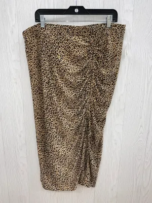 Animal Print Skirt Midi Shein, Size 3x