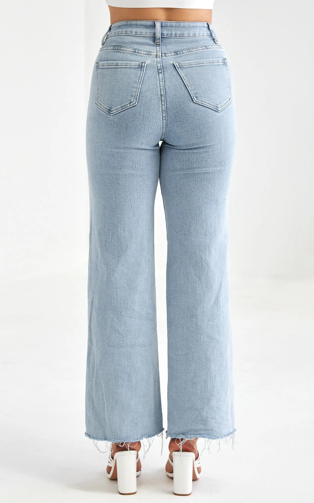 Aubreen Wide Jeans - Light Blue