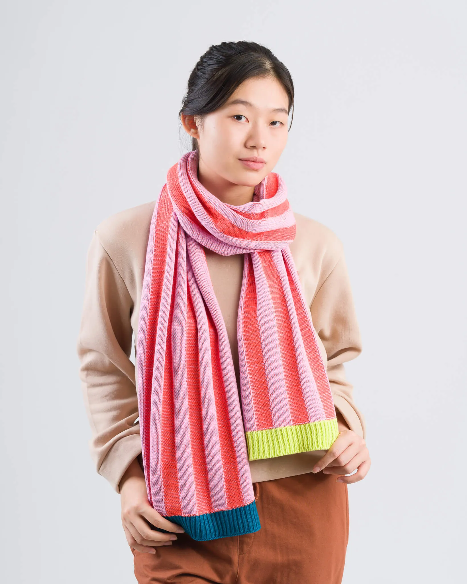 Big Stripe Knit Scarf