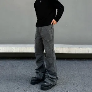 Black and Gray Cargo Pants