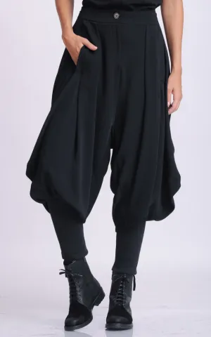 Black Drop Crotch Pants