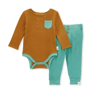 Burt's Bees Baby Organic Thermal Bodysuit & Pant Set