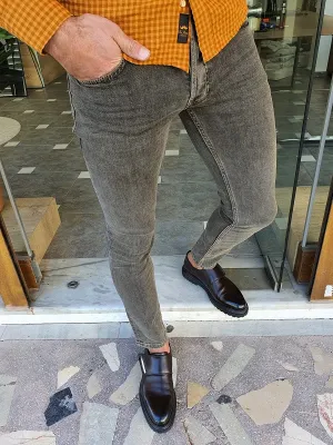 Buy Brown Slim Fit Jeans by GentWith.com with Free Worldwide Shipping