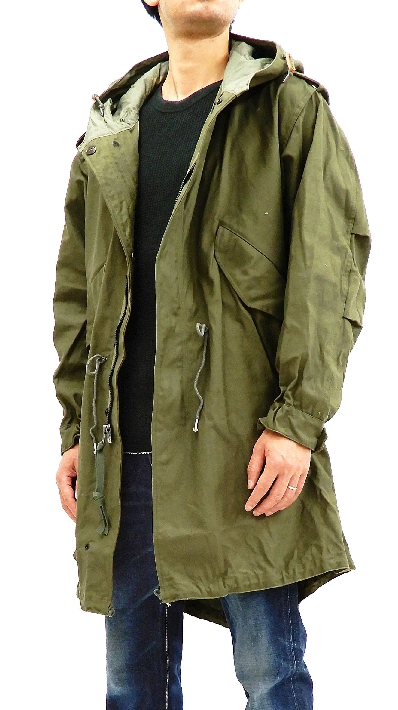 Buzz Rickson Parka Men's U.S. Army M-51 Fishtail Parka Military Coat Jacket BR12266 Olive Drab