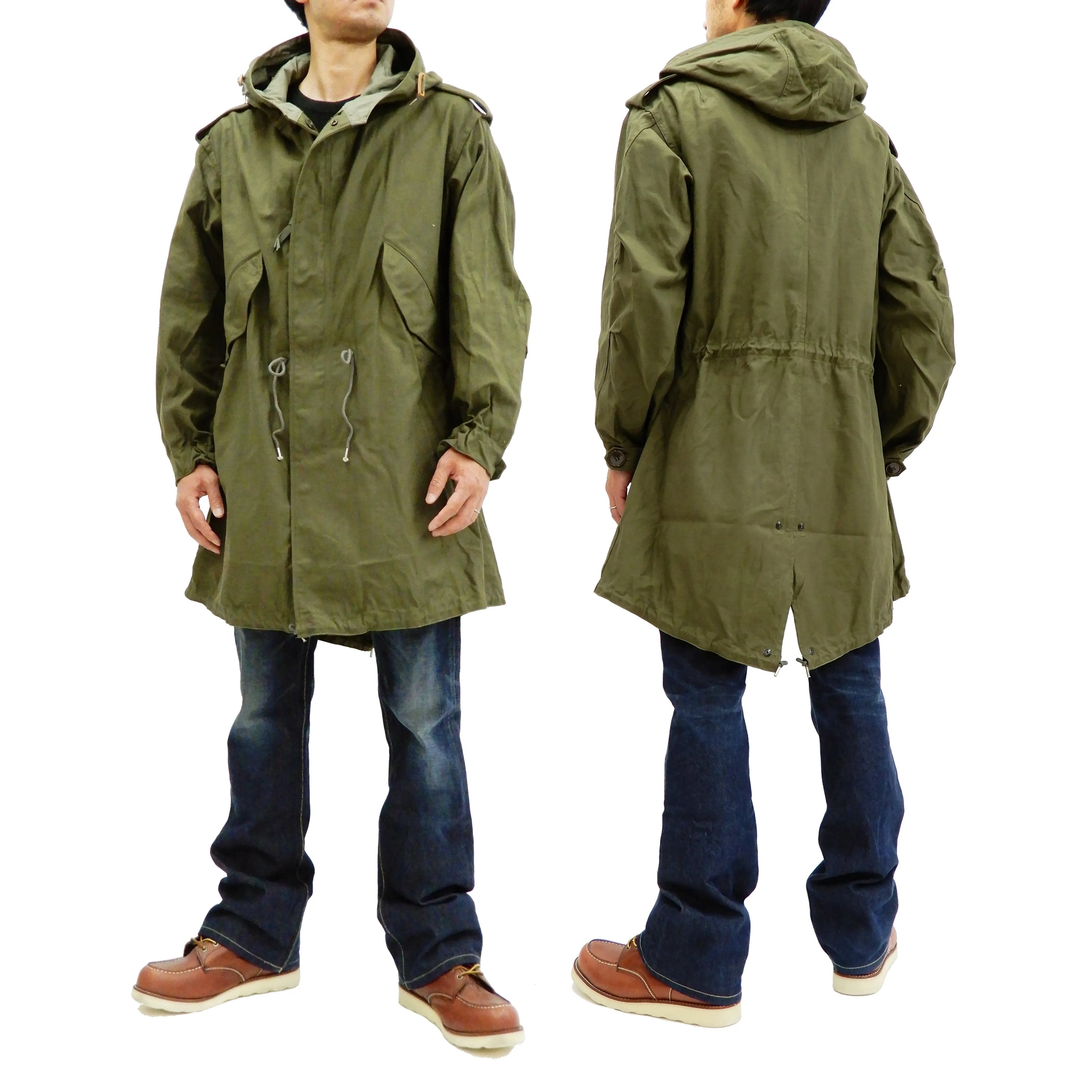 Buzz Rickson Parka Men's U.S. Army M-51 Fishtail Parka Military Coat Jacket BR12266 Olive Drab