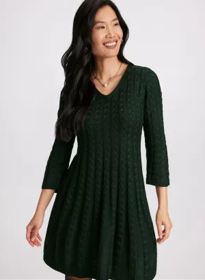 Cable Knit Sweater Dress