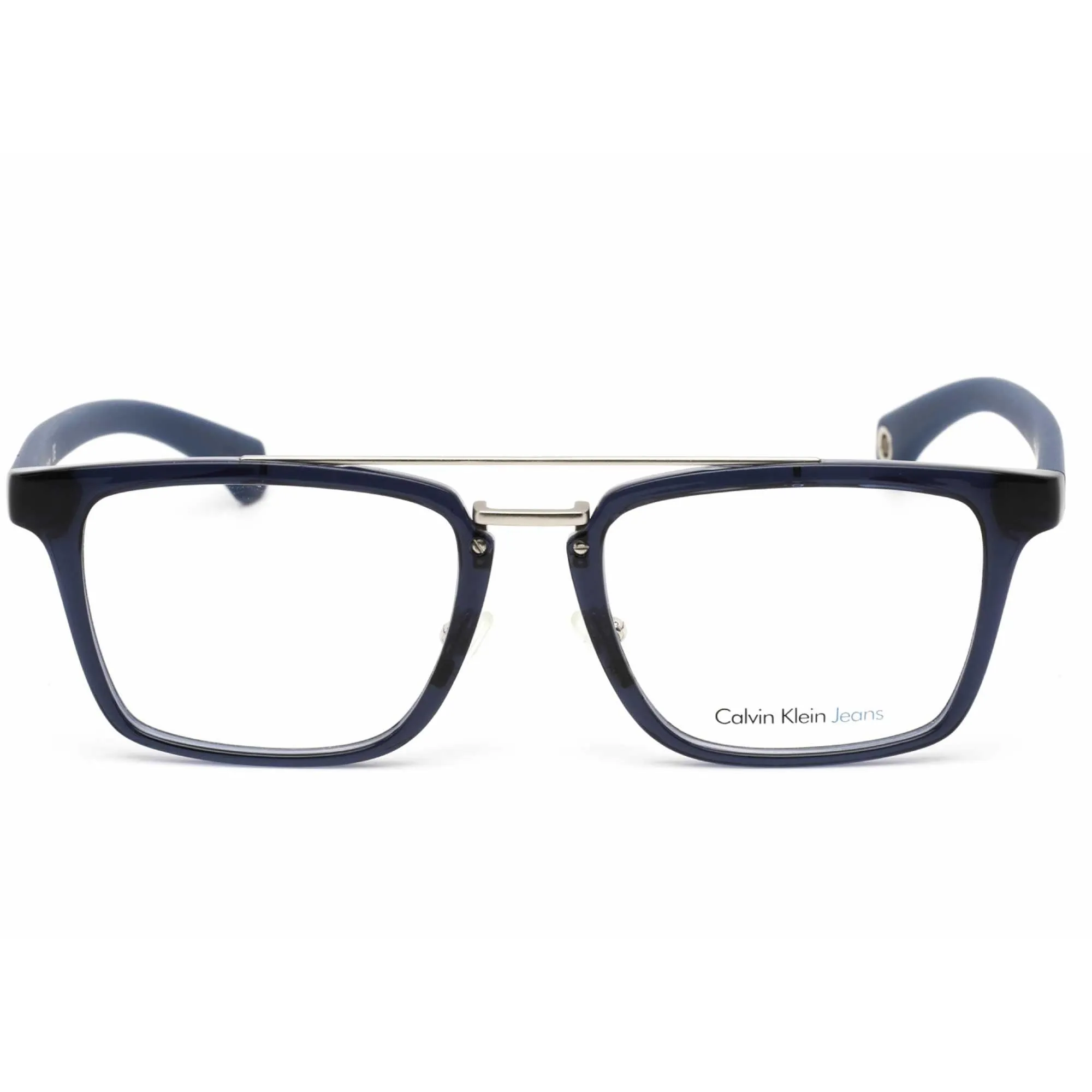 Calvin Klein Jeans Unisex Eyeglasses - Crystal Navy Aviator Plastic | CKJ793AF 405