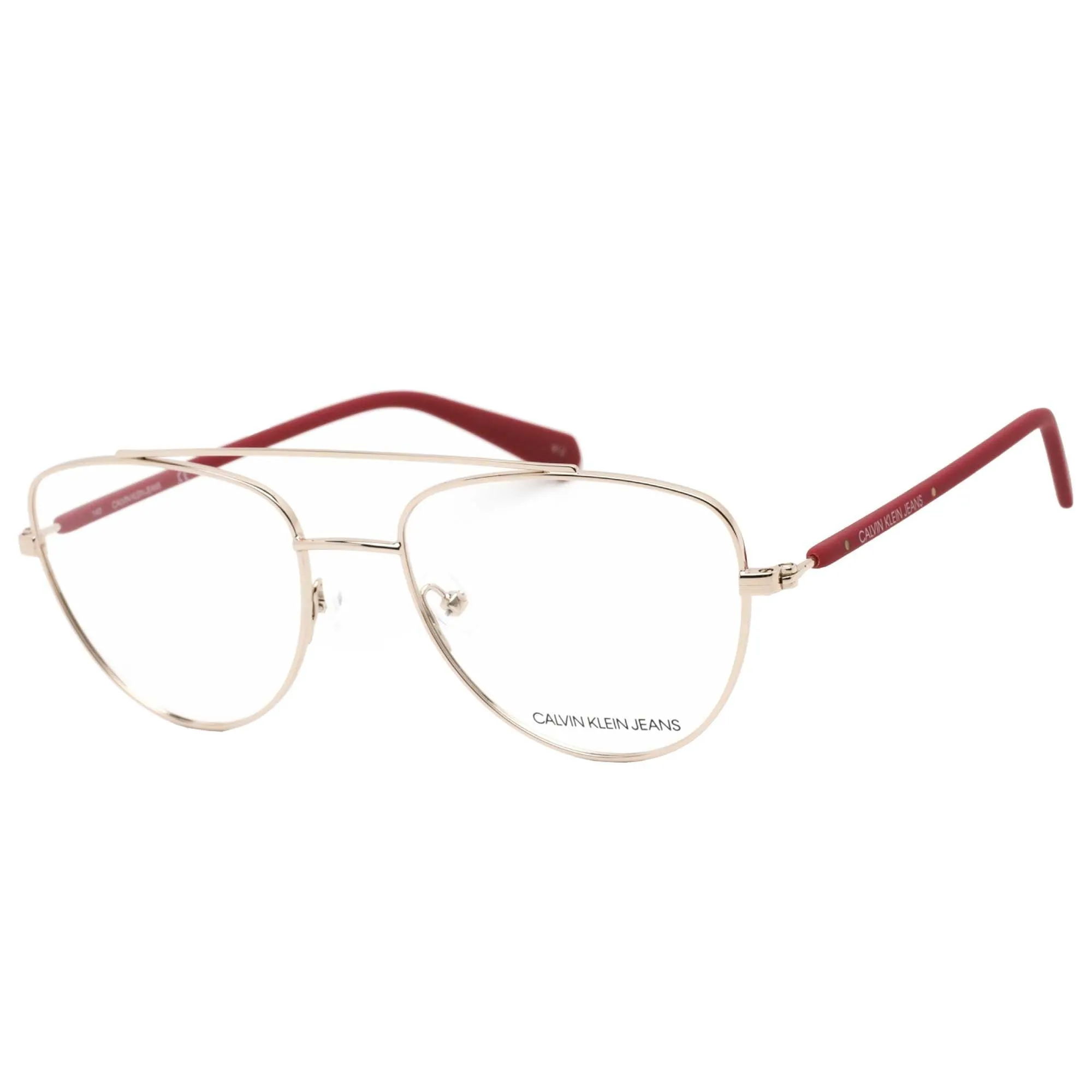 Calvin Klein Jeans Unisex Eyeglasses - Rose Gold Metal Frame Clear Lens | CKJ19308 780