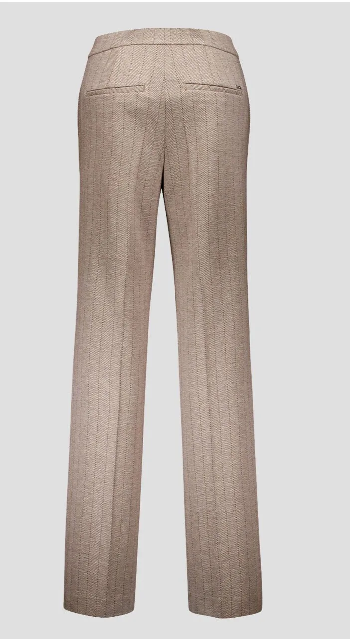 Camel-herringbone pants