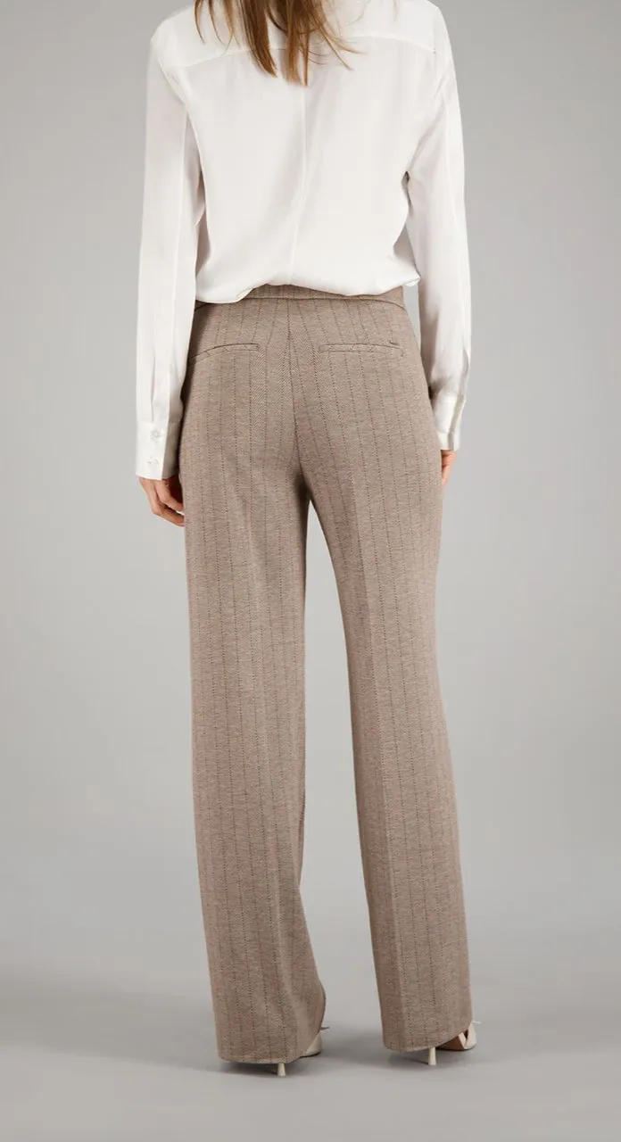 Camel-herringbone pants