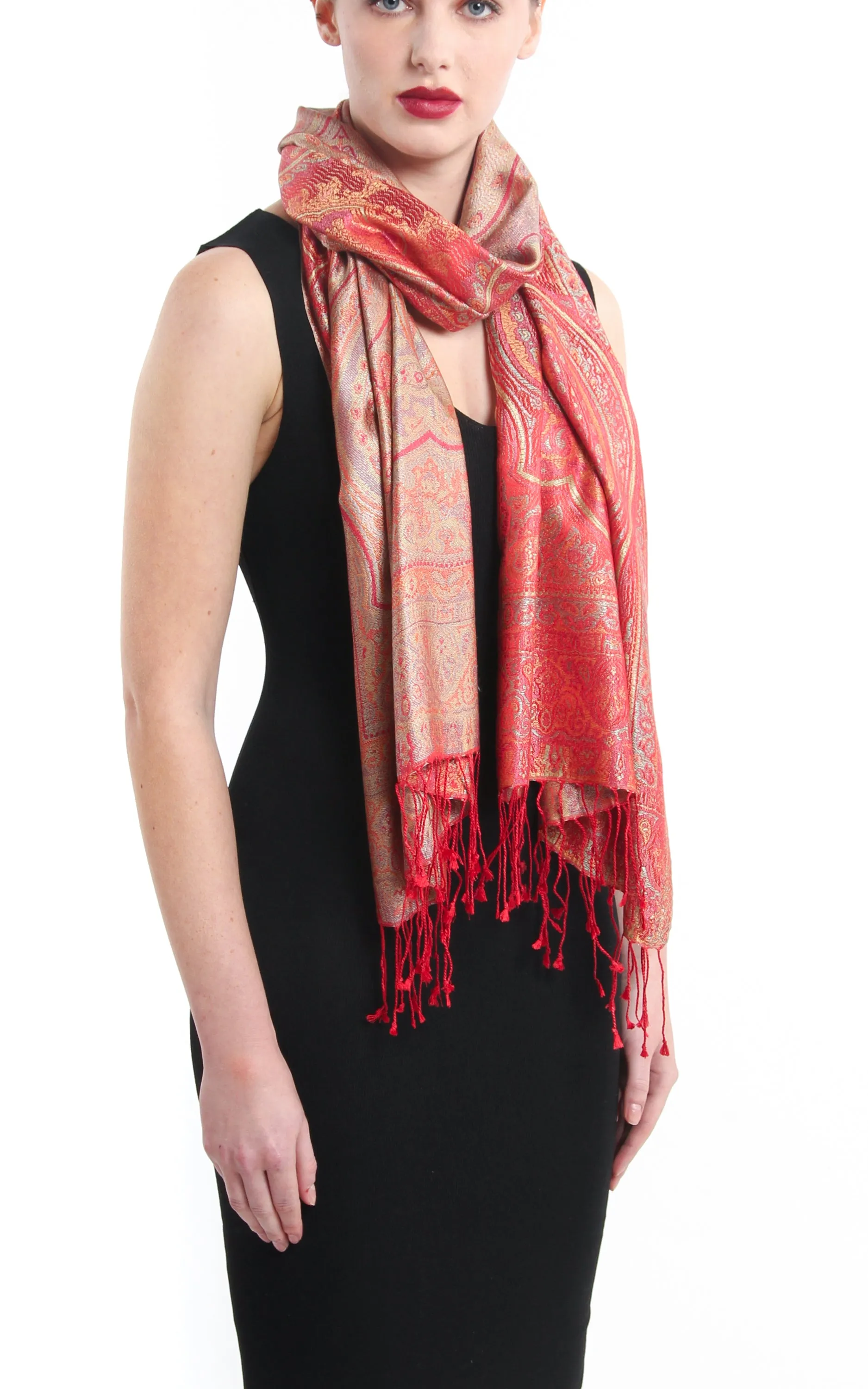 Cherie Red Silk Scarf - MCM/L203