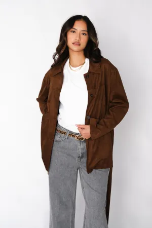 Chocolate Nore Suede Jacket