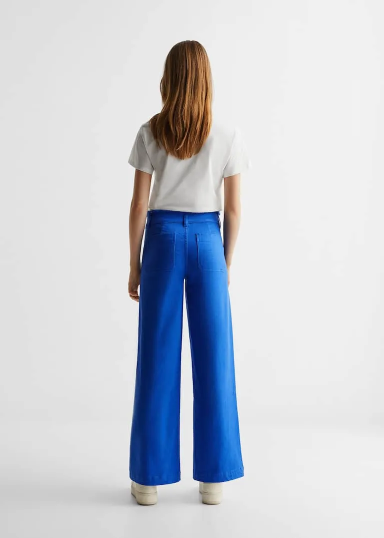 Colour-washed Wideleg jeans