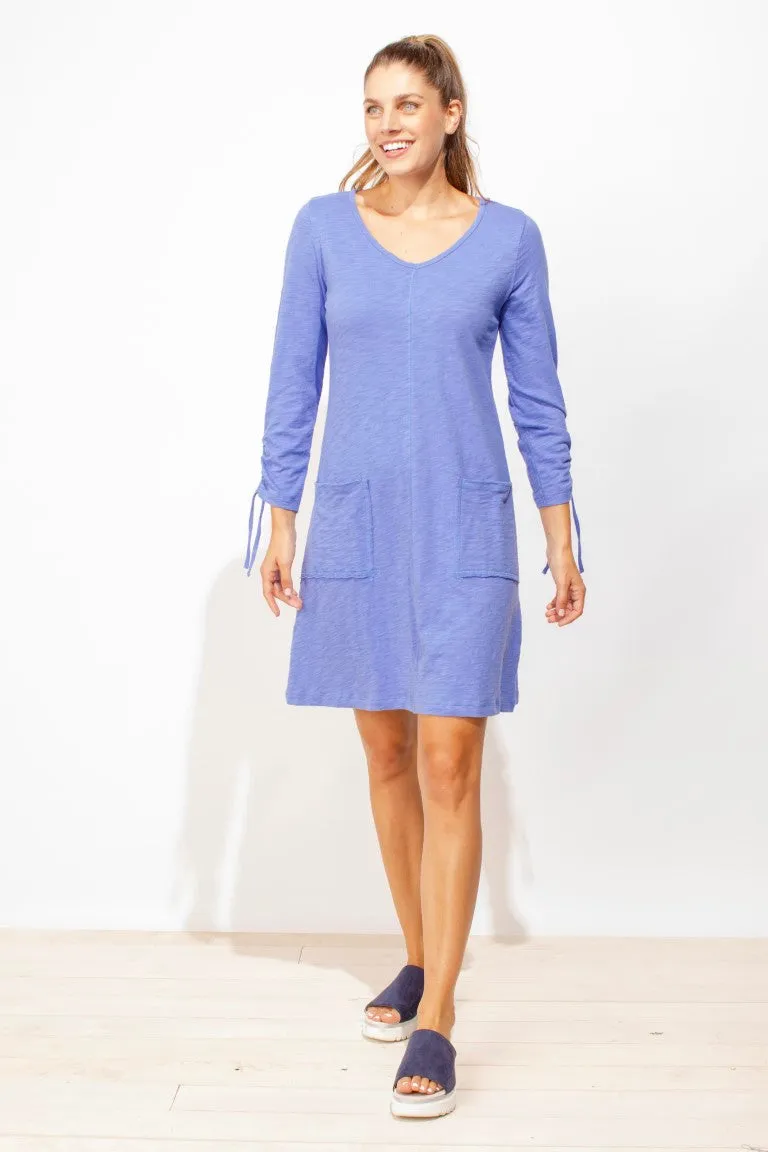 Cotton Slub 3/4 Sleeve Dress by Escape