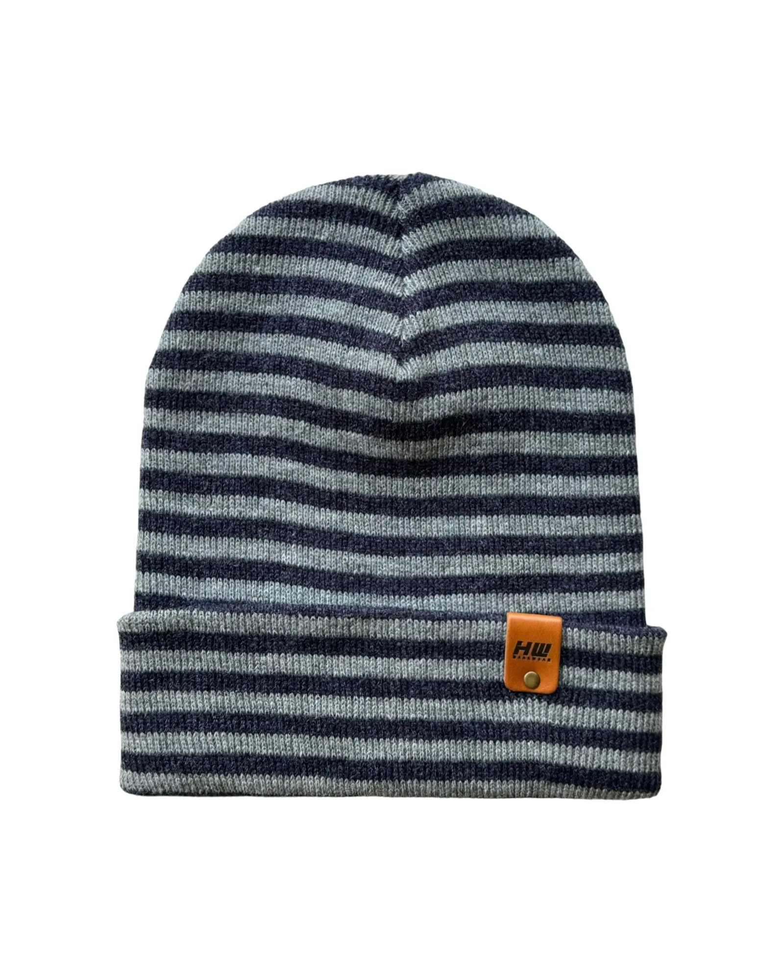 CTD201 HAAKWEAR Traditional RORO Cuffed Beanie / Hat - Gray / Blue, Made in USA