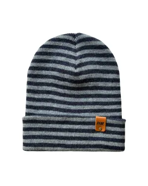 CTD201 HAAKWEAR Traditional RORO Cuffed Beanie / Hat - Gray / Blue, Made in USA