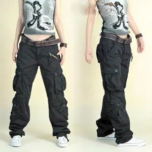 deanwangkt Free Shipping  New Arrival Fashion Hip Hop Loose Pants Jeans Baggy Cargo Pants For Women