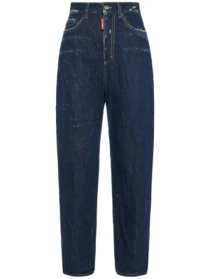 Dsquared2   80&#x27;S high rise cropped jeans 