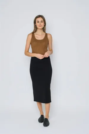 Erin-Luxe Fleece Midi Skirt