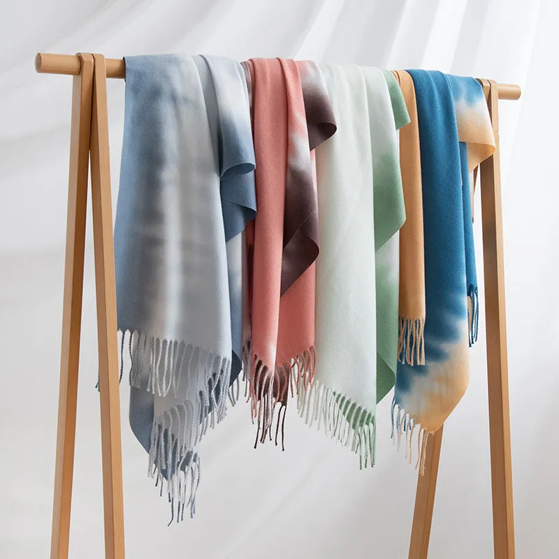 FH23-5153 Warm shawl with cashmere print Polyester winter scarf