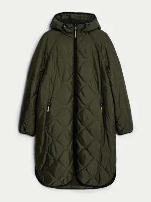 Fleece lined longline parka