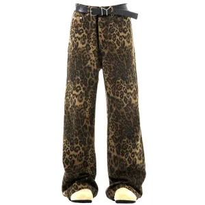 Found Leopard Wide-Leg Jeans