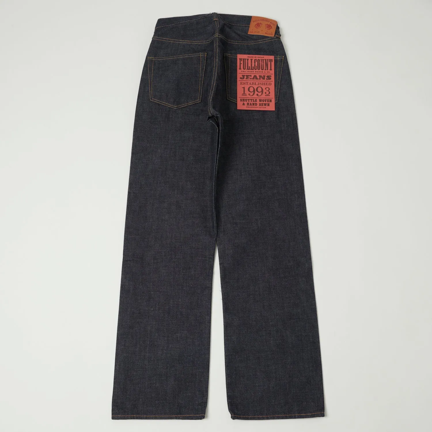 Full Count 0105 13.7oz 'Plain Pocket' Wide Straight Jean - Raw