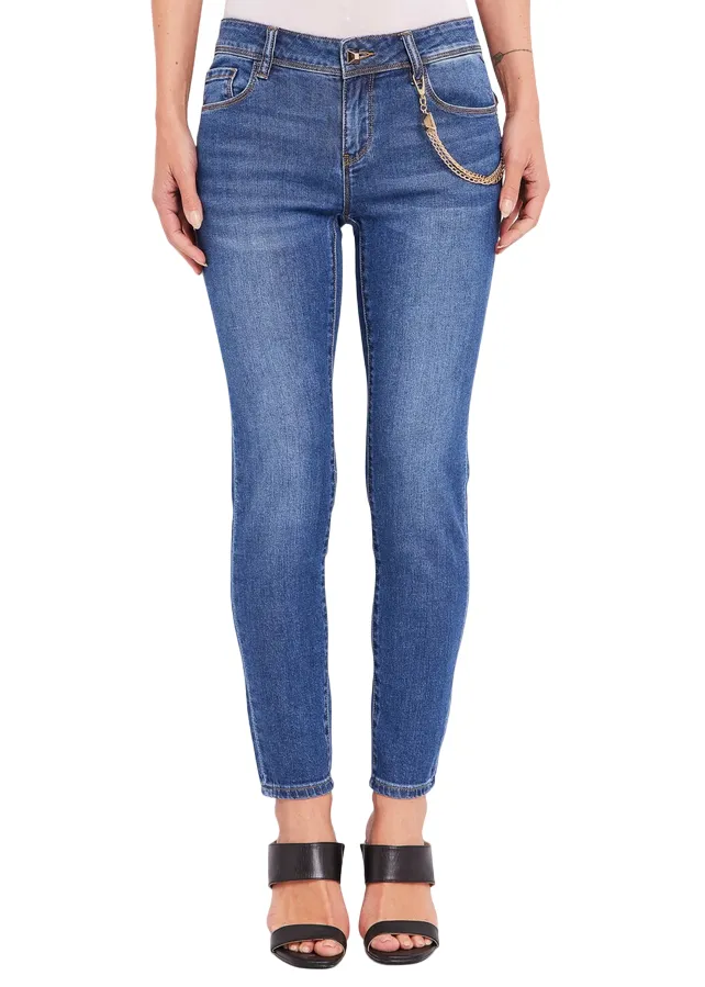 Gaudì pantalone jeans da donna Kelly 411BD26015 blu medio