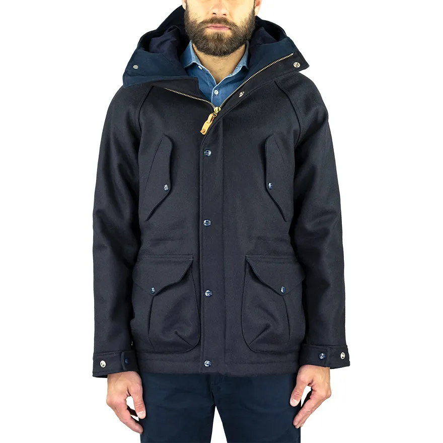 Giaccone MANIFATTURA CECCARELLI Fisherman Parka in Lana Blu Navy