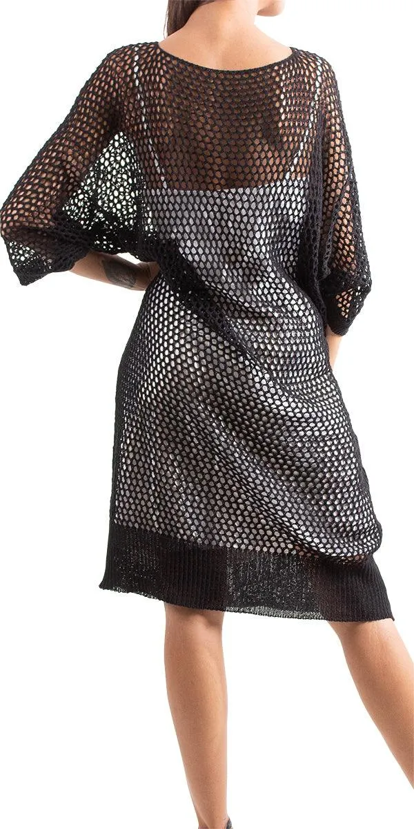 Ginavra Knit Mesh Dress Cover Up