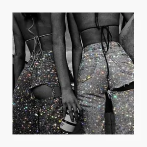 Glitter Bottom Jeans Poster