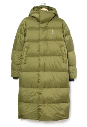 Haglöfs Women's Long Down Parka Jacket - Olive Green