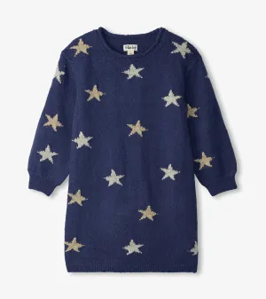 Hatley Starlight Sweater Dress in Blue