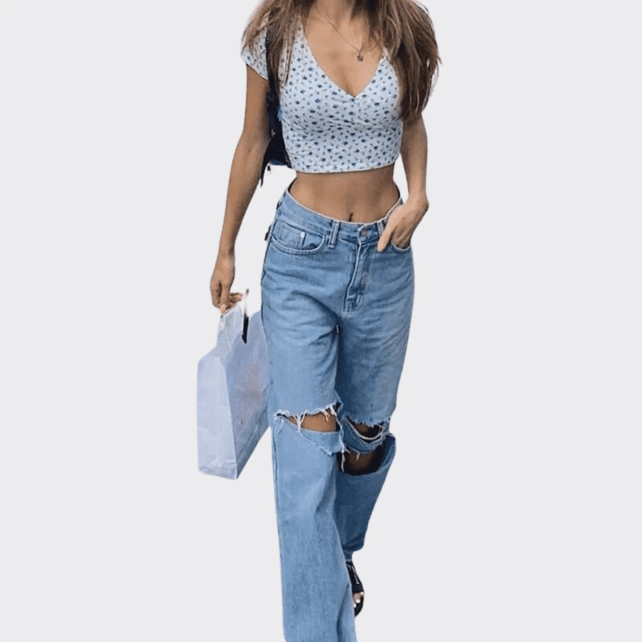 High-Rise Wide Jeans