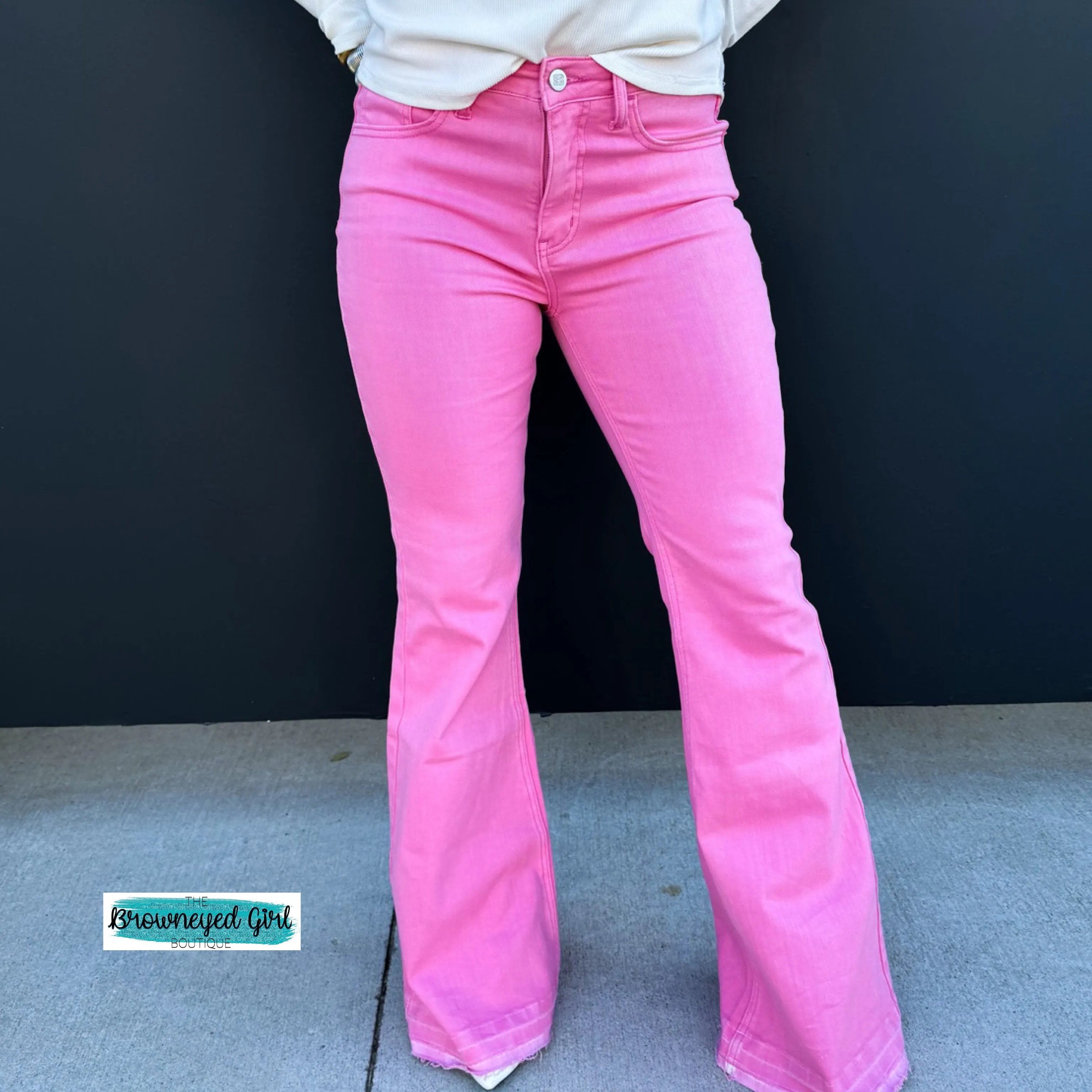 Jadye Pink Tummy Control Jeans