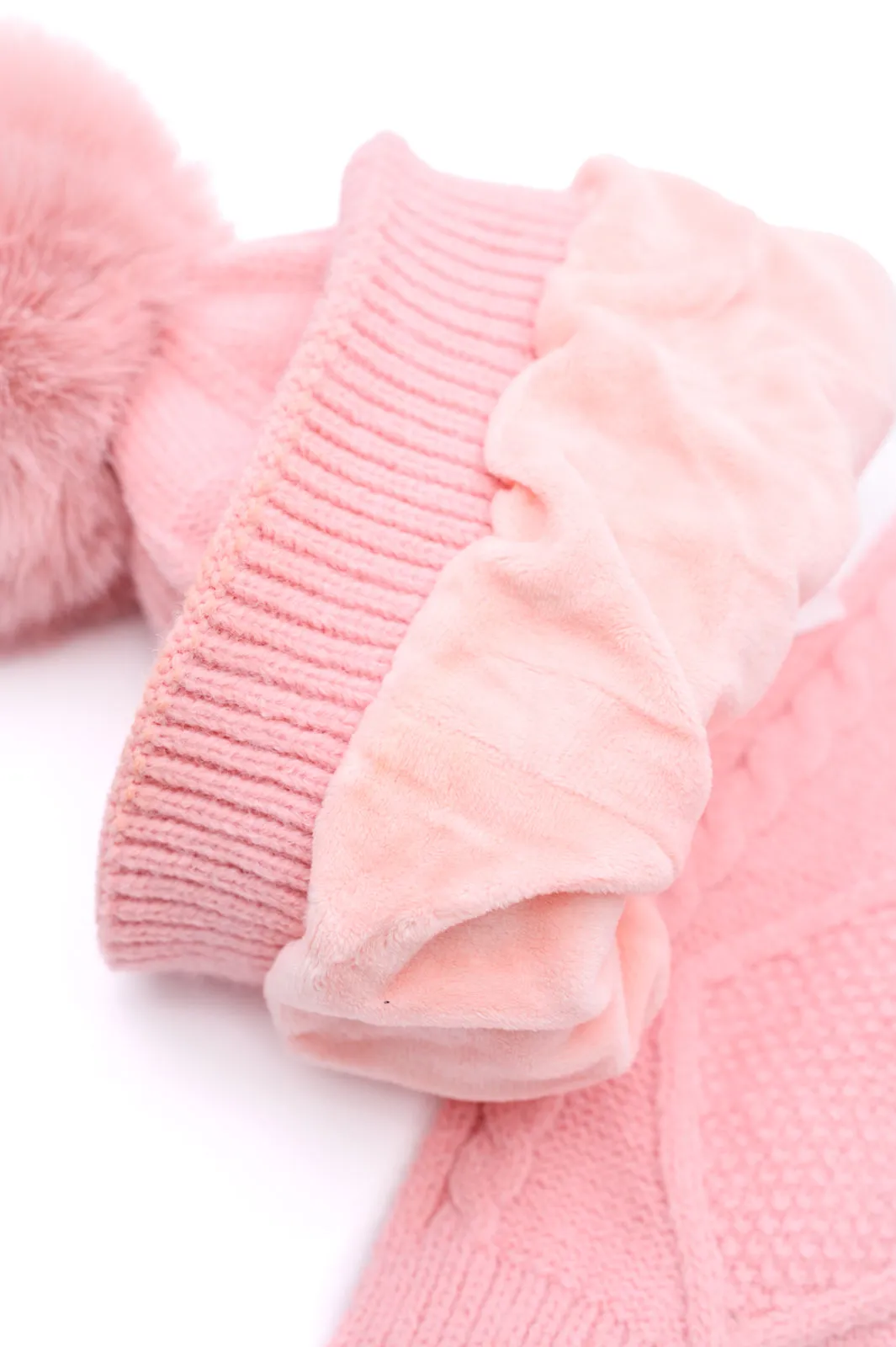 Jane Frost Beanie, Glove, and Scarf Set in Pink - 12/4