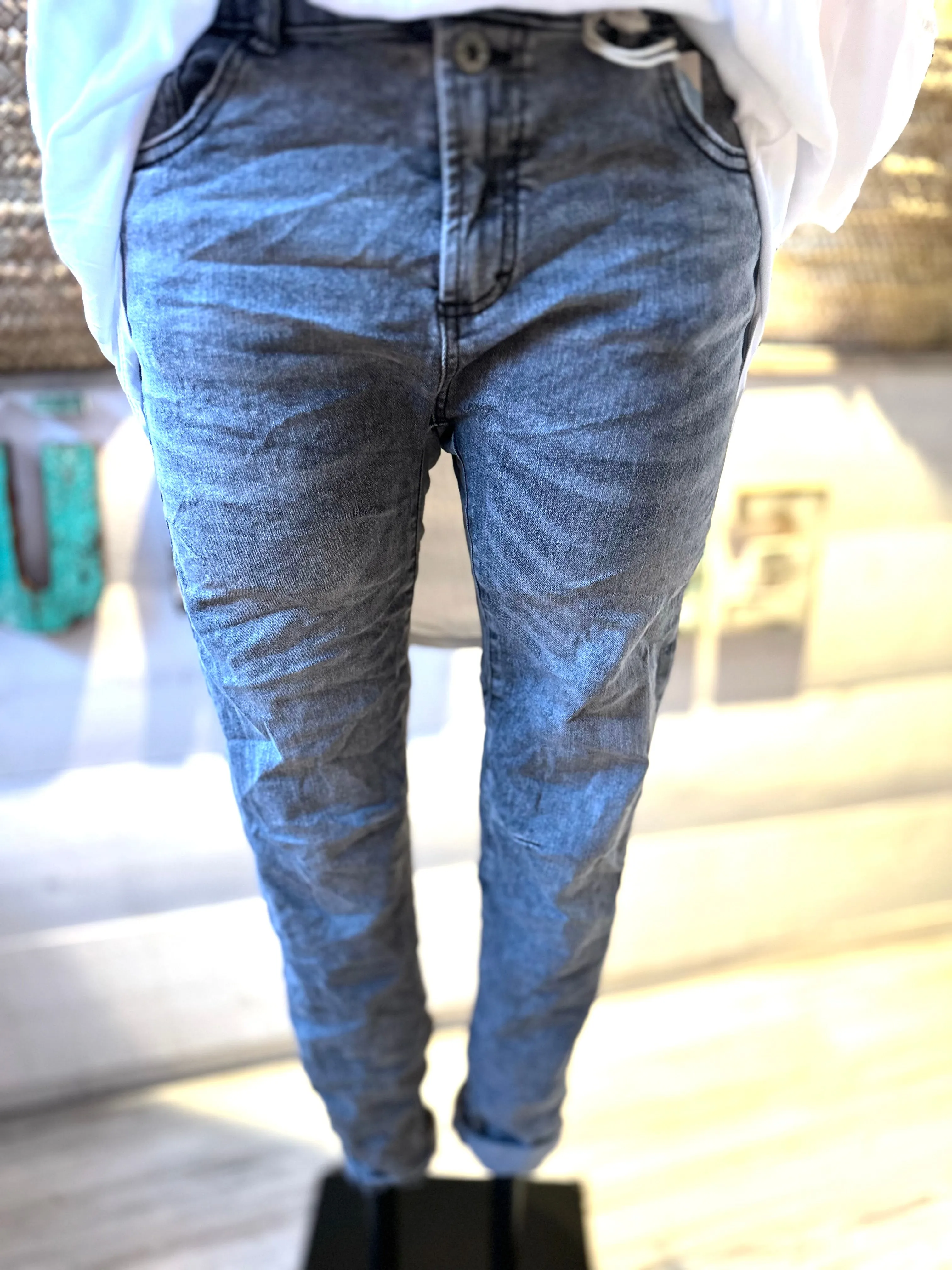 Jeans Melly&Co Grau