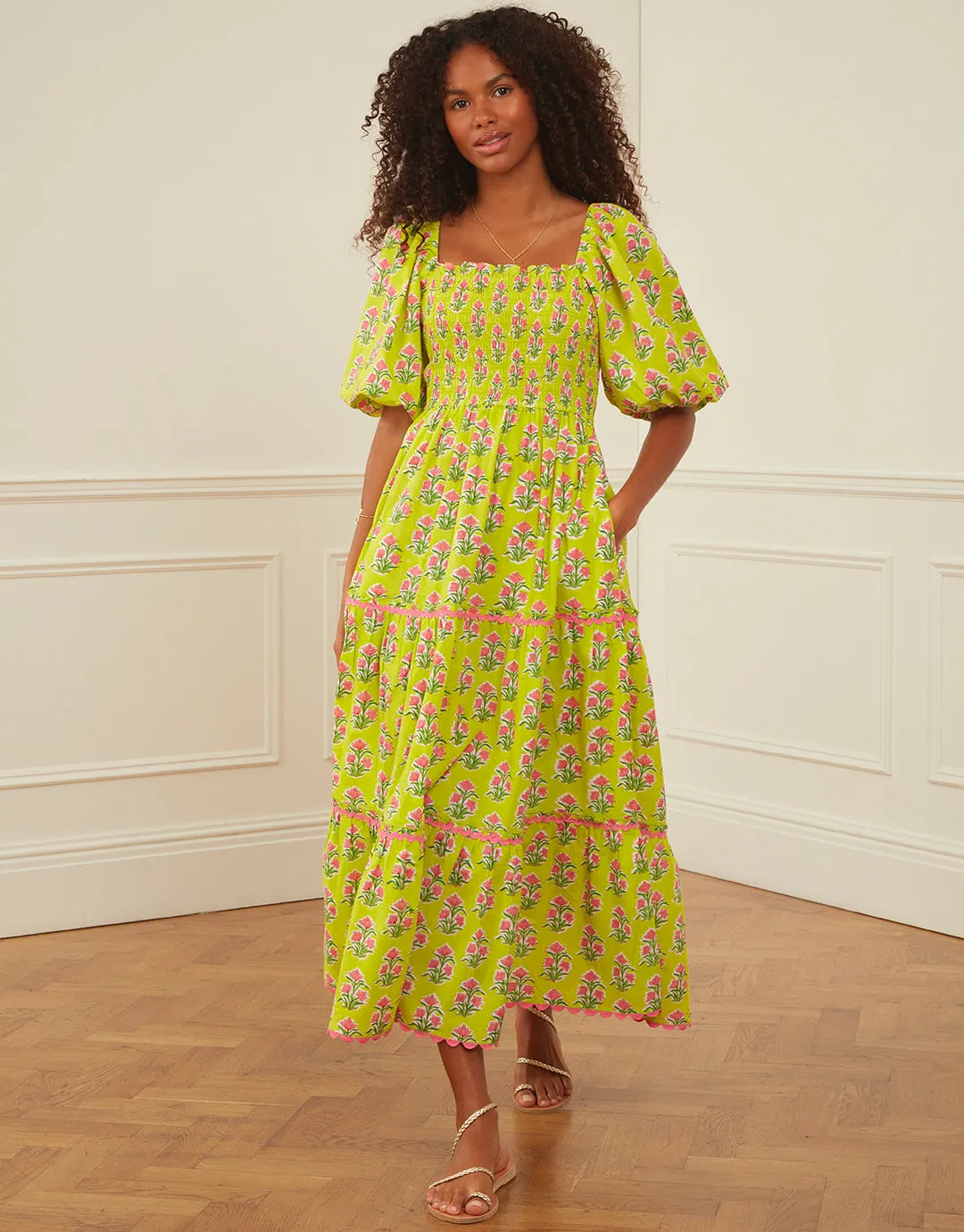 Jodhpur Dress - Lime Tulip