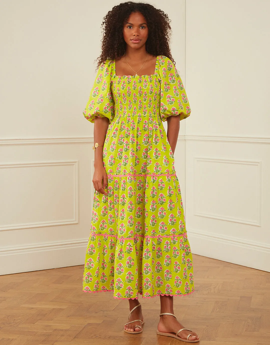 Jodhpur Dress - Lime Tulip