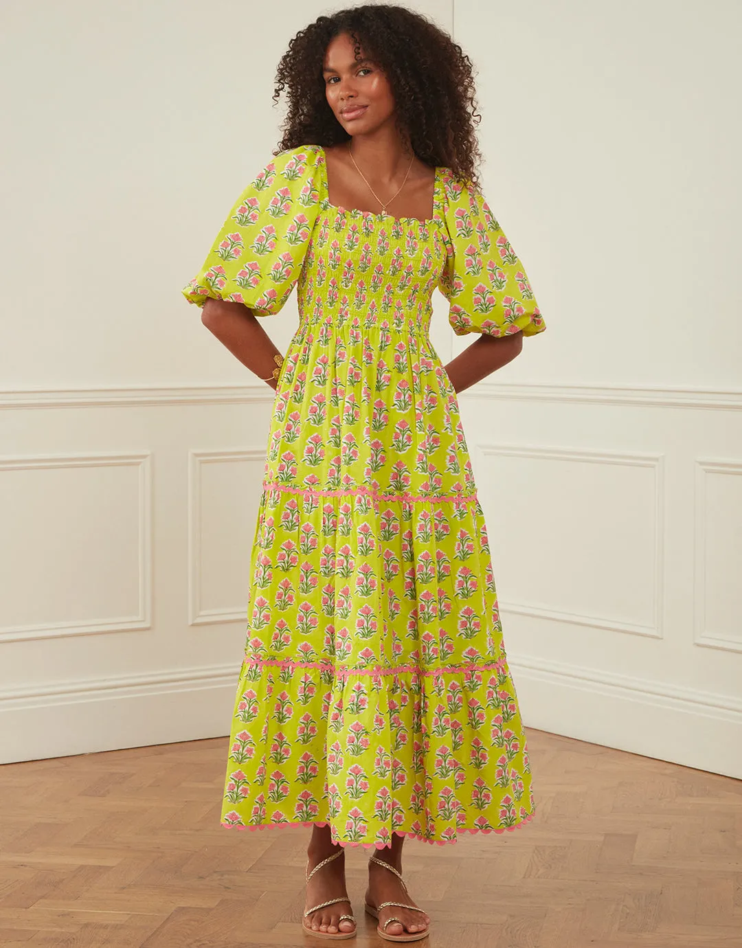 Jodhpur Dress - Lime Tulip